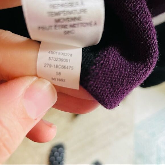 EASYWEAR BY CHICO’S | purple black white open cardigan 0 - Picture 3 of 10